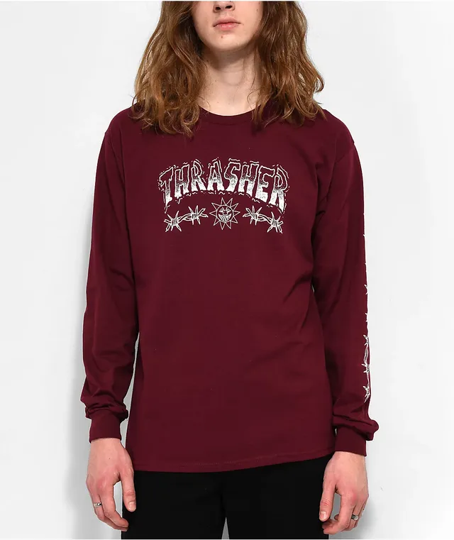 Maroon thrasher sales shirt womens