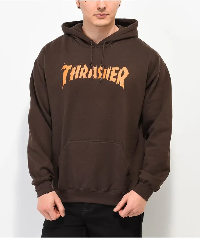 Thrasher Burn It Down Brown Hoodie Shop Midtown