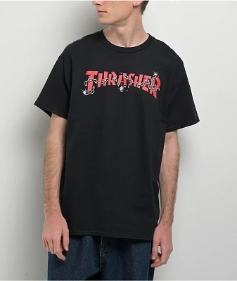 【THRASHER】 KRAK SKULLS T-SHIRTS - BLACK Thrasher Krak Skulls Black T-Shirt | Zumiez