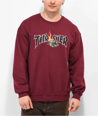 パーカー・フーディ THRASHER Burning Car Graphic Hoodie Charcoal TR2403HD07CH showimage_d2fb1533-12c3-4559-