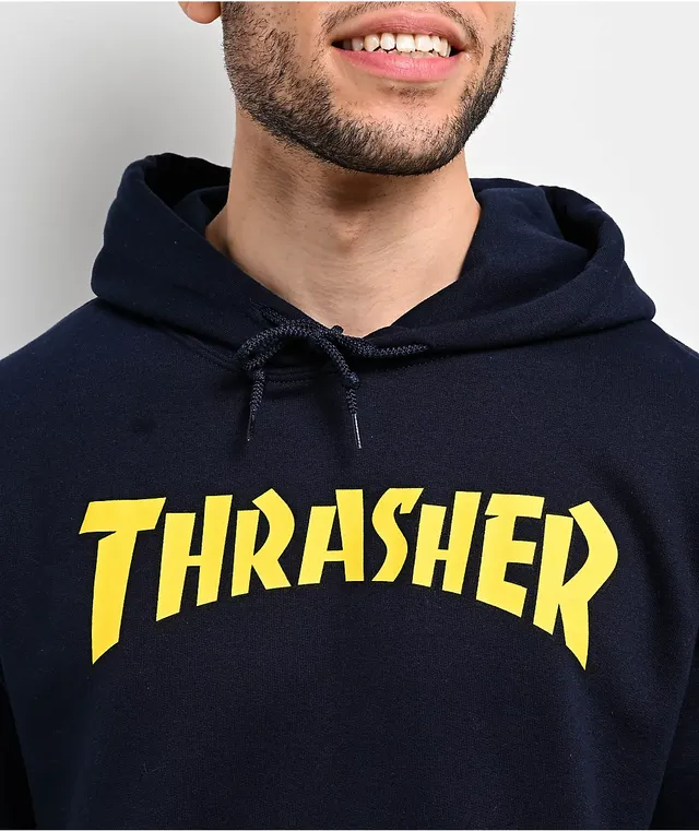 Thrasher Cover Logo Navy Hoodie The Pen Centre