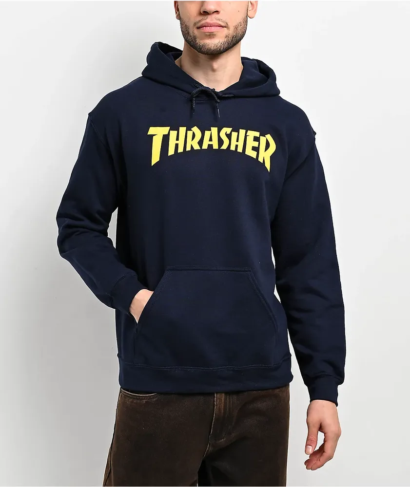 Thrasher hoodie dark blue discount