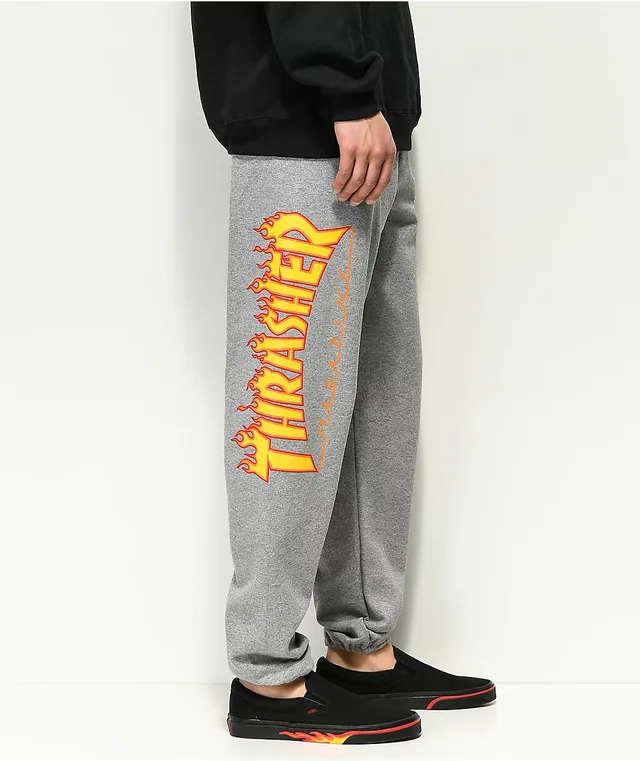 Thrasher grey sweatpants clearance
