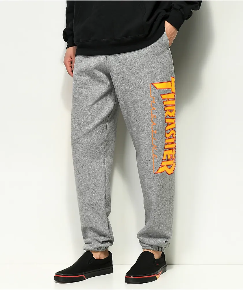 Black thrasher sweatpants shop