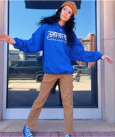 Royal blue thrasher hoodie hotsell