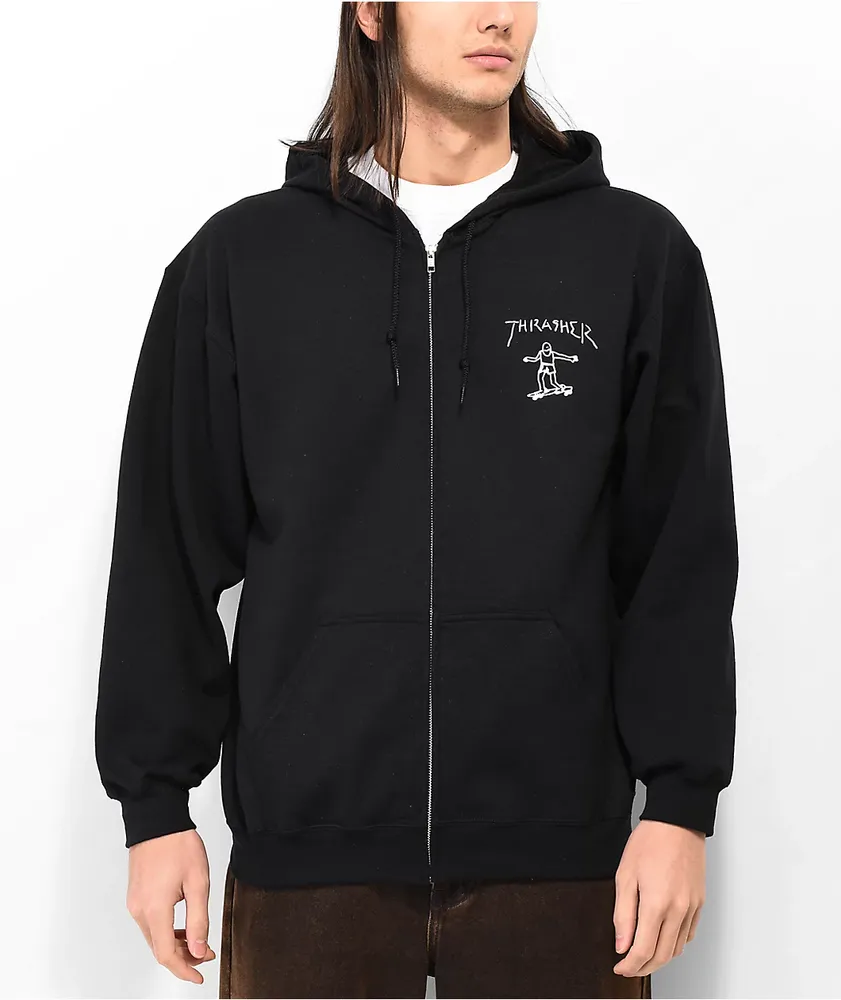 Thrasher logo zip hoodie store