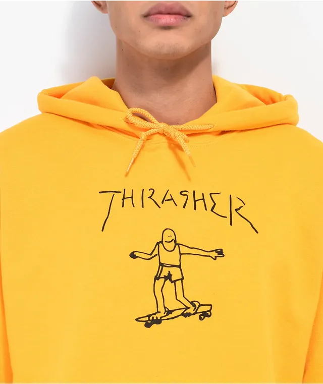 Yellow new arrivals thrasher hoodie