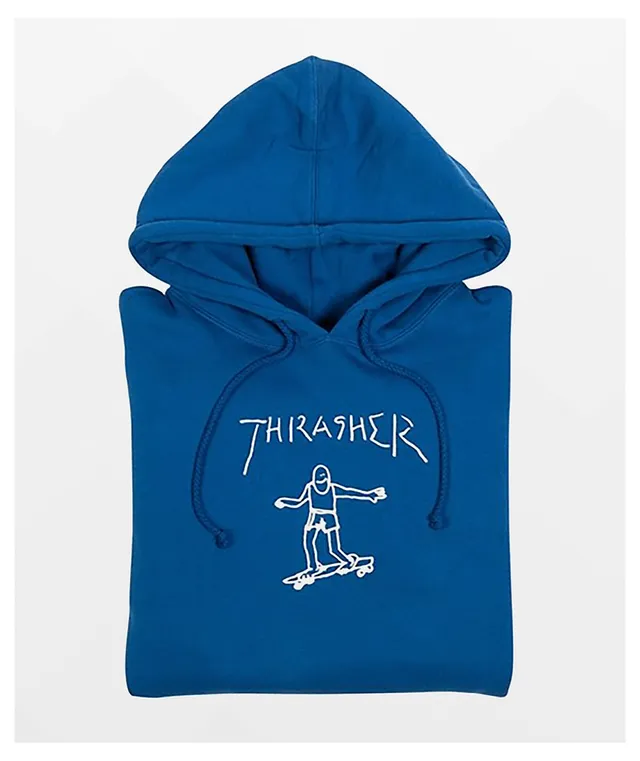 Thrasher new arrivals blue hoodie
