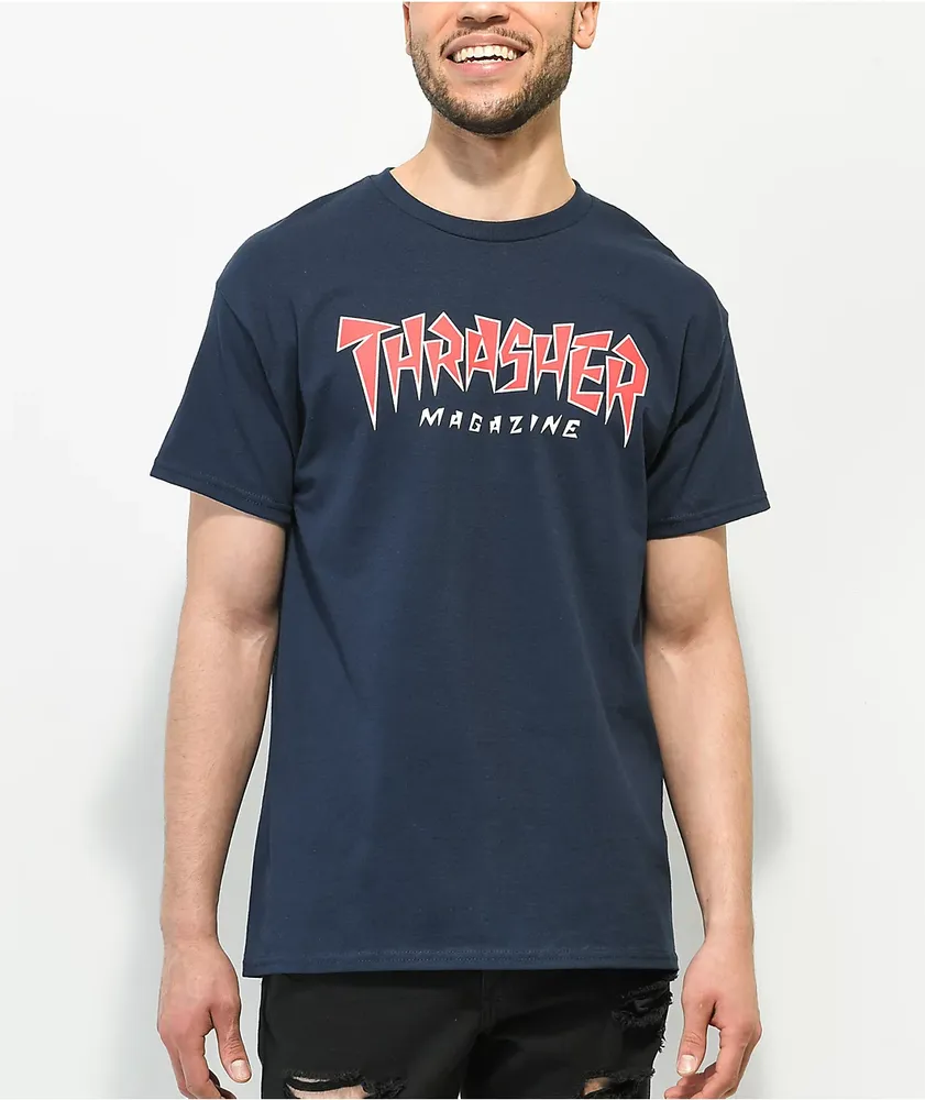 Thrasher navy blue shirt discount