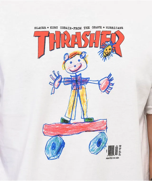 Thrasher Kid Cover White T Shirt Hamilton Place