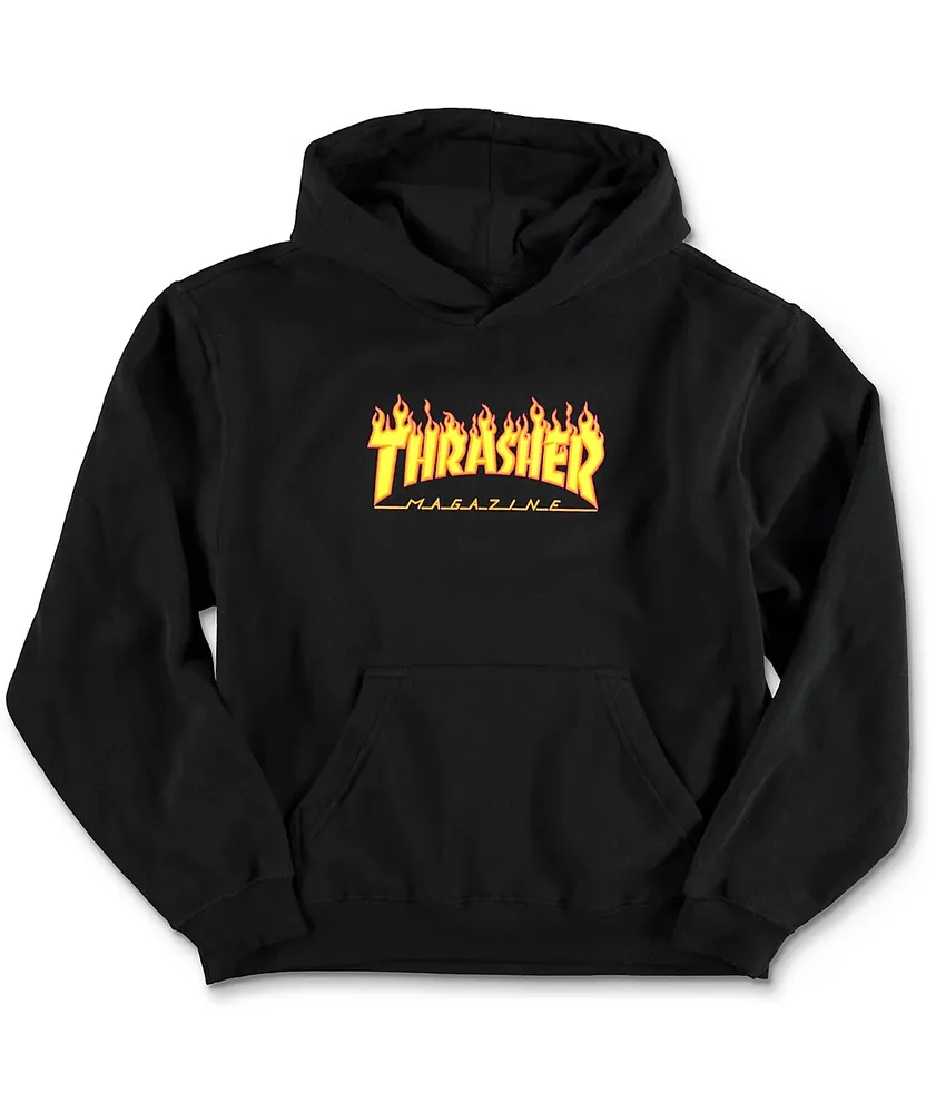 Thrasher Kids Flame Logo Black Hoodie Willowbrook Shopping Centre