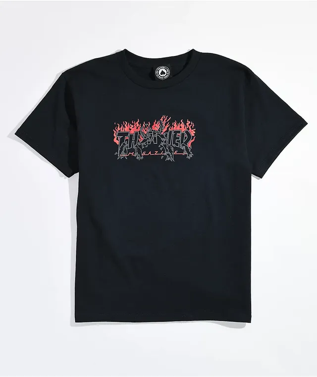Kids thrasher t shirt hot sale