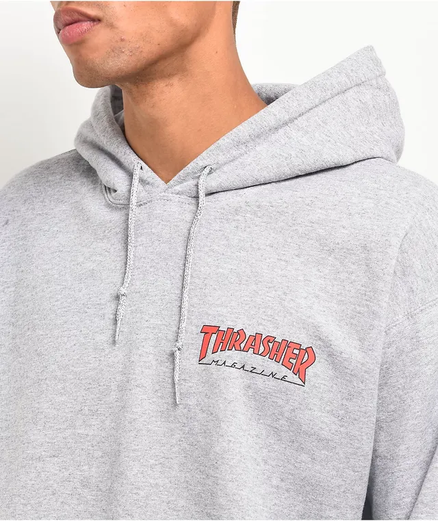 Thrasher Little Outline Grey Hoodie CoolSprings Galleria