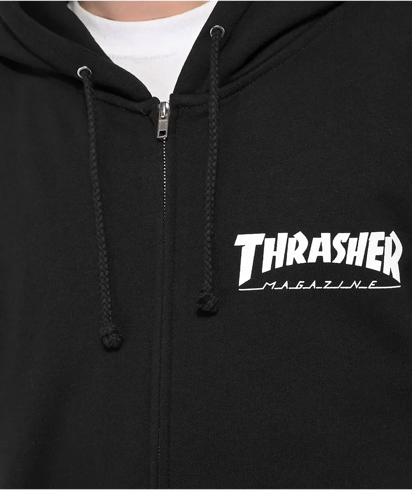 Thrasher logo zip hoodie store