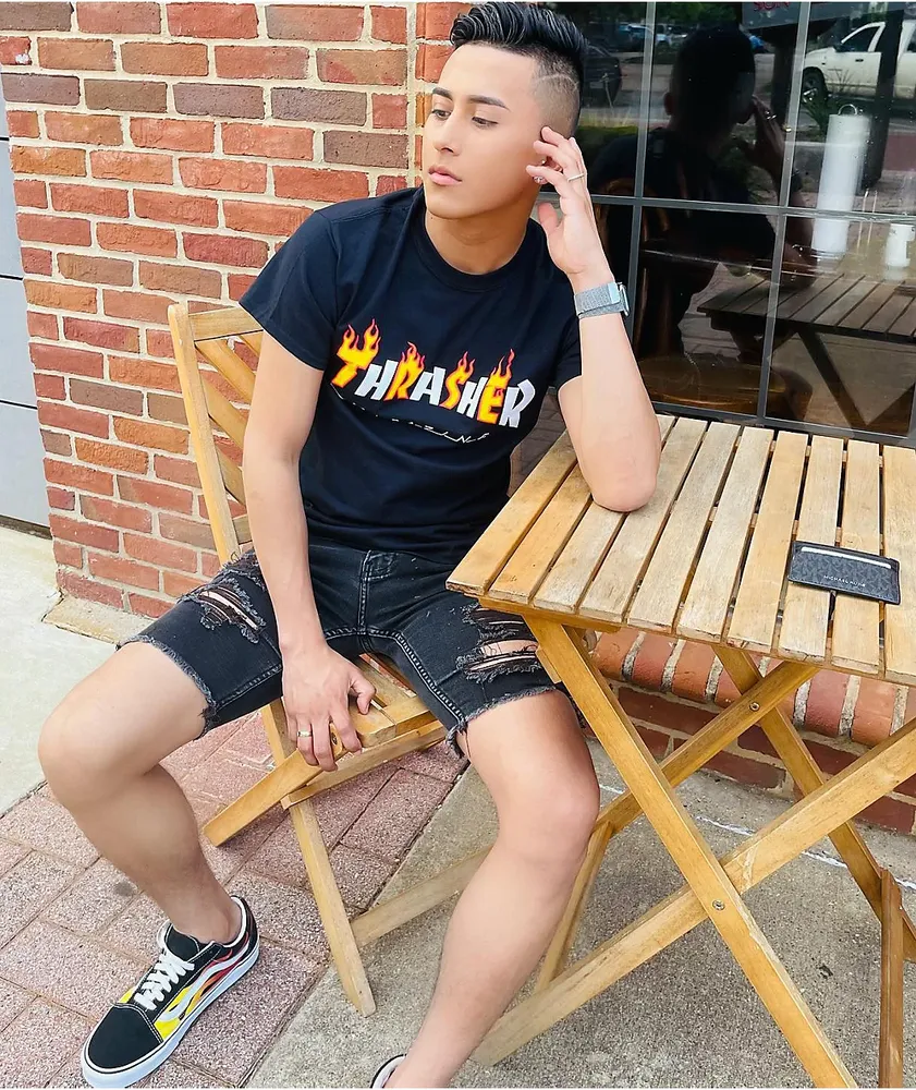 Thrasher Mag Flame Black T Shirt Pueblo Mall