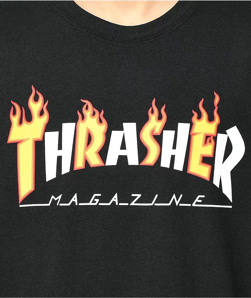 Thrasher Mag Flame Black T-Shirt | MainPlace Mall