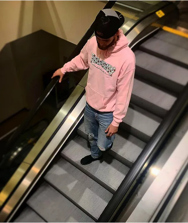 Thrasher hoodie rosa shop