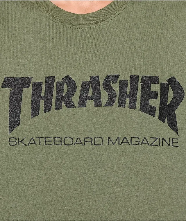 Thrasher Skate Mag Army Green T Shirt Hamilton Place