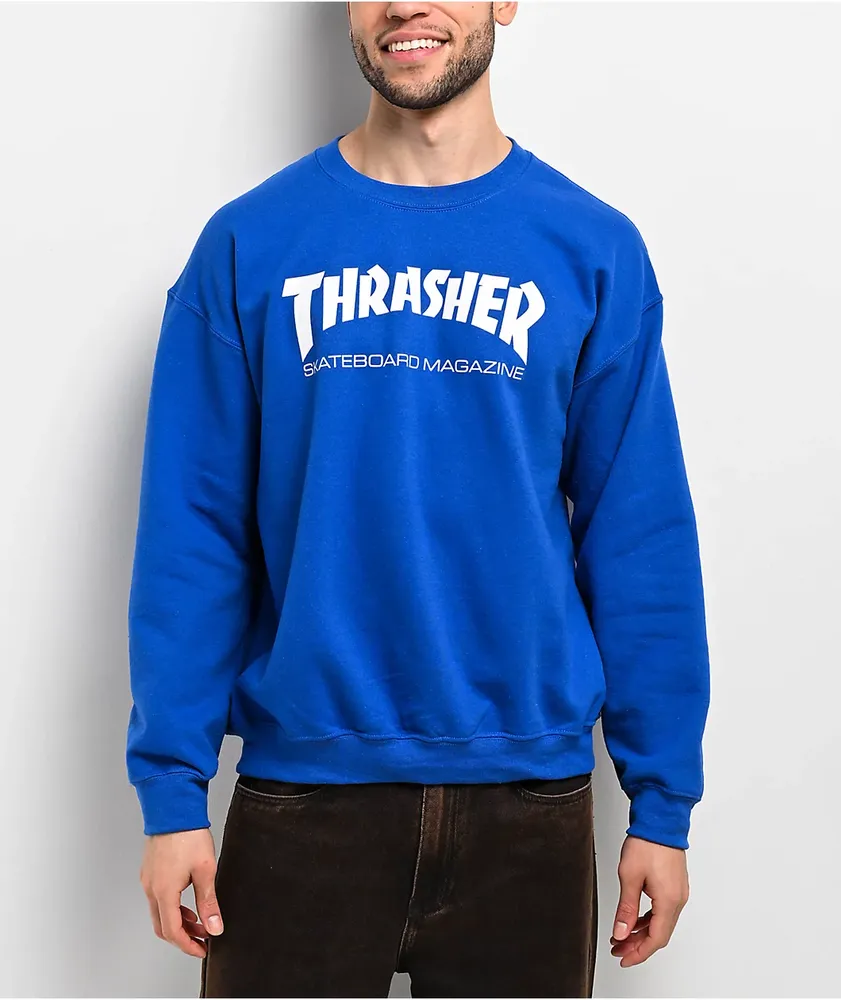 Thrasher blue sweatshirt sale