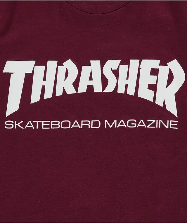 Burgundy thrasher shirt top