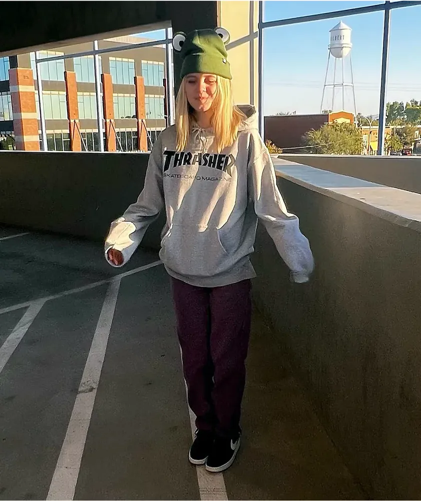 Thrasher skate mag grey sales hoodie