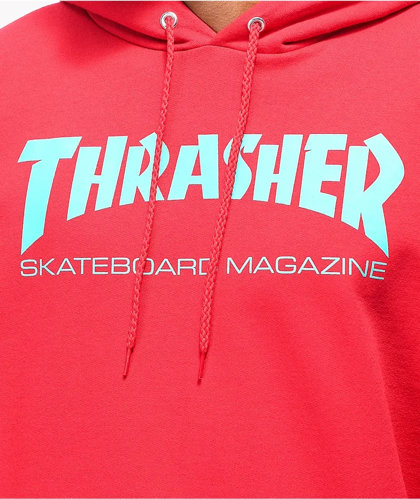 Thrasher skate mag radical red pullover hoodi new arrivals