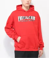 Thrasher hoodie red on sale