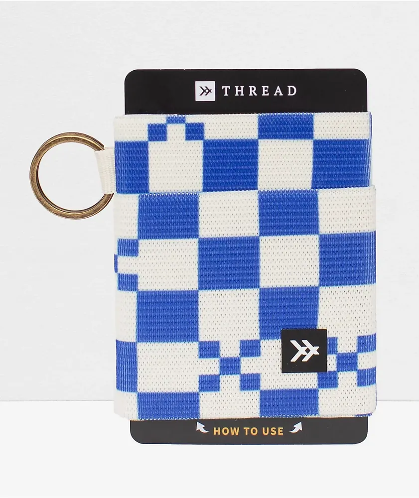 Thread Odyssey White & Blue Elastic Wallet Hamilton Place