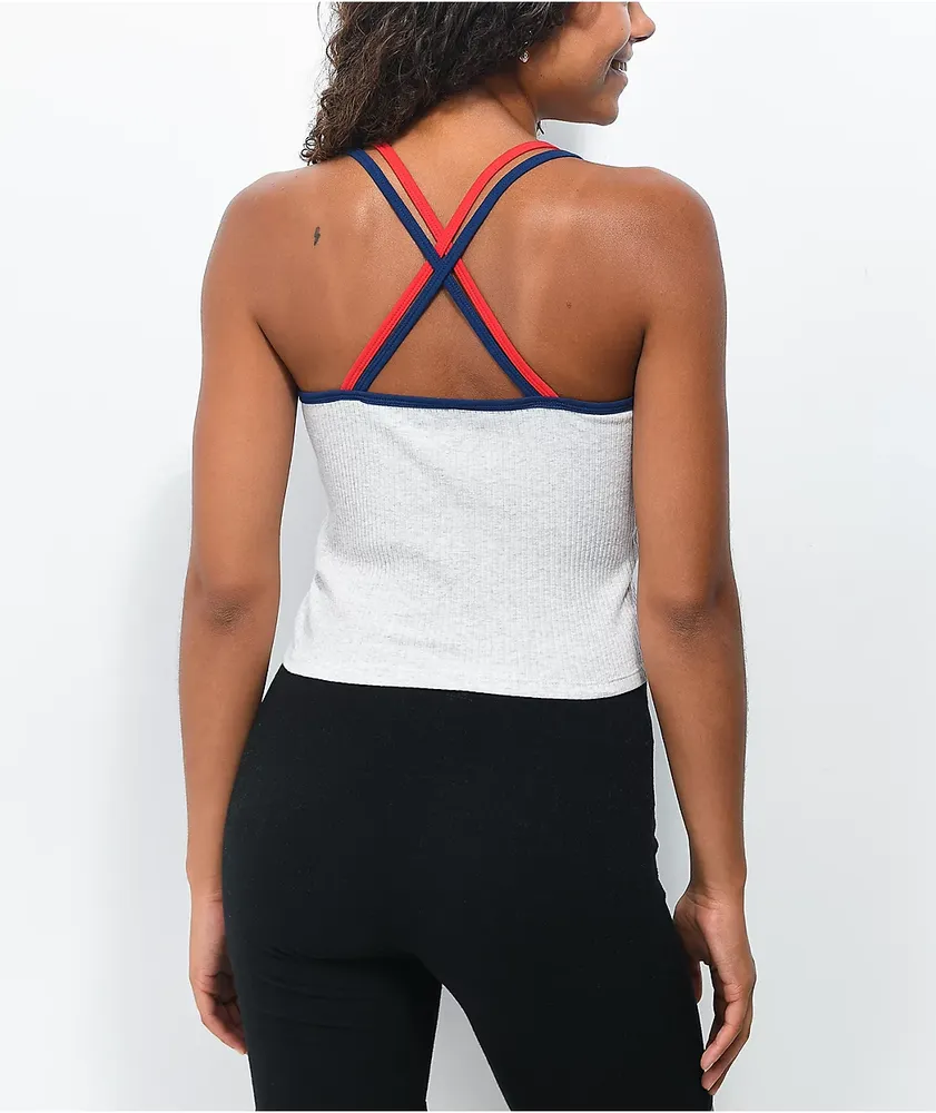 Tommy Hilfiger Ribbed Grey Cami Crop Tank Top Mall of America