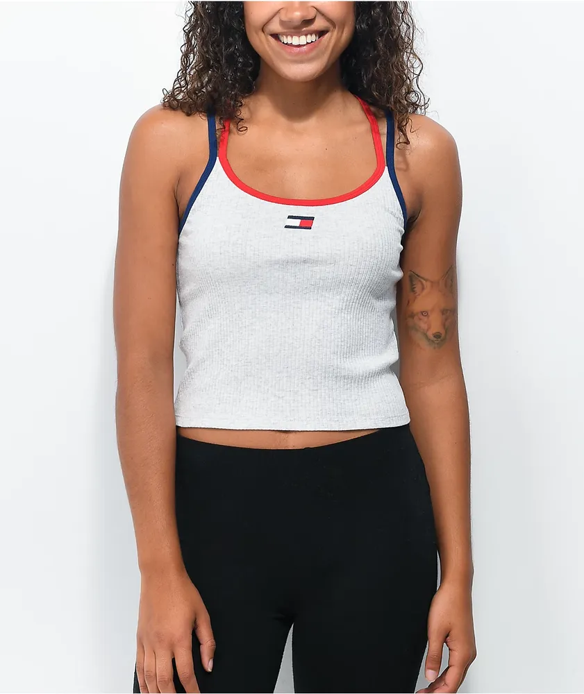Tommy hilfiger crop top shirt new arrivals