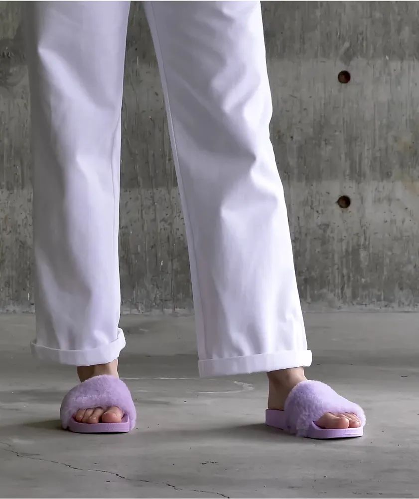 Trillium Lavender Fur Slide Sandals Mall of America
