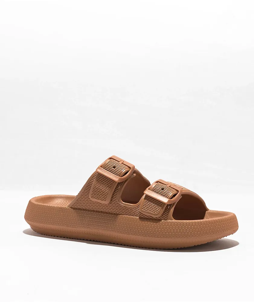 Trillium Maura Tan Slide Sandals Hamilton Place