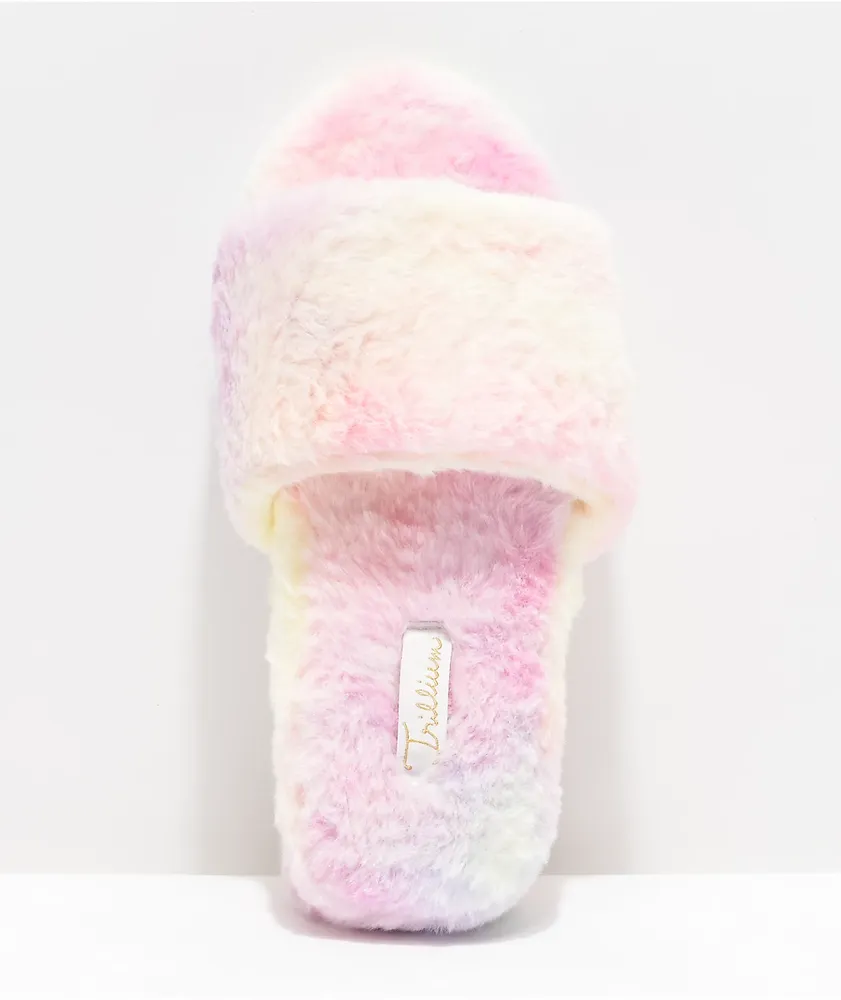 Trillium Tie Dye Furry Slide Sandals Coquitlam Centre