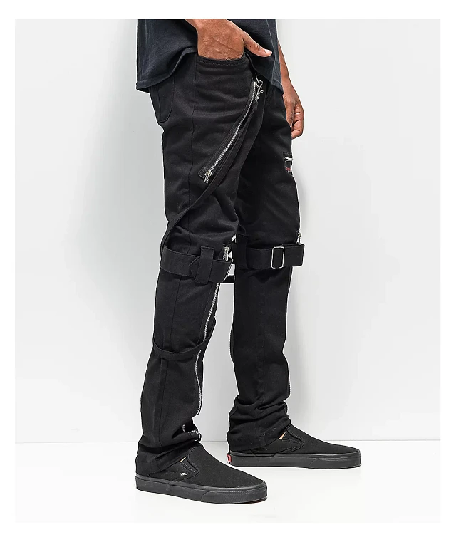 Tripp NYC Zip Off Black Cargo Bondage Pants | CoolSprings