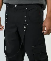 Tripp NYC Zip Off Black Cargo Bondage Pants | MainPlace Mall