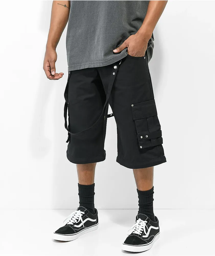 パンツ Tripp NYC x XU bondage baggy shorts Vintage Tripp NYC Shorts Adult Mens L Bondage Cargo Studded