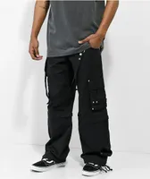Tripp NYC Zip Off Black Cargo Bondage Pants | MainPlace Mall