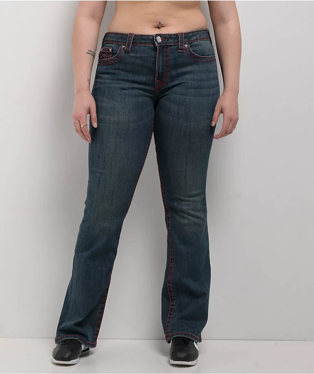 True Religion x Playboy Becca Indigo Upgrade Bootcut Jeans