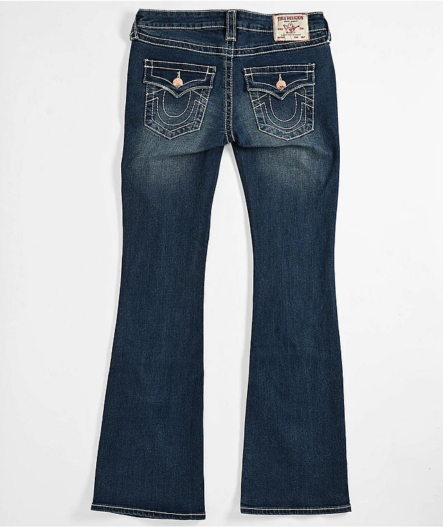TRUE RELIGION Becca Low Rise Big T Bootcut Womens Jeans