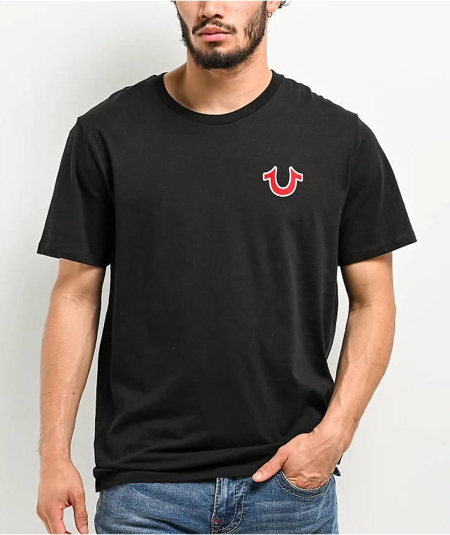 Tシャツ・カットソー True Religion Hustle T-shirt Black 45e0ea00d5ed19ec06c7f54a15971f