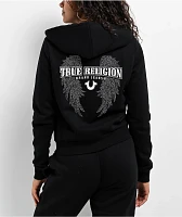 True Religion Crystal Wing Black Zip Hoodie | Liberty Center