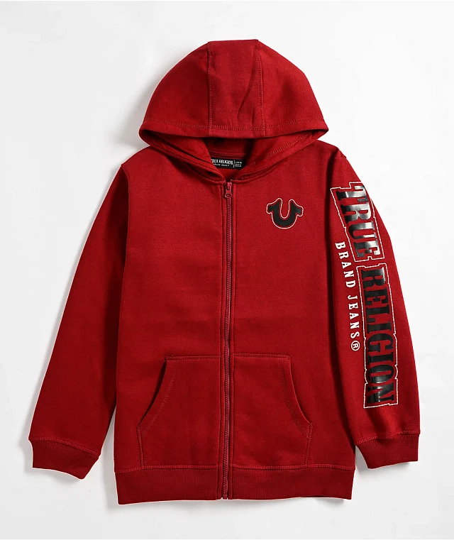 True religion ruby red hoodie top