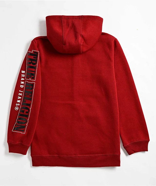 Red true religion hoodie outlet