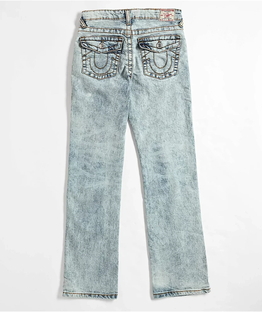 True Religion Kids Ricky Light Blue Relaxed Straight Leg Denim