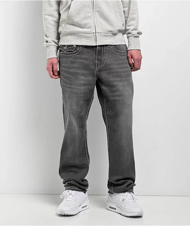 True Religion Ricky Big T Flap Straight Bond St Medium Wash
