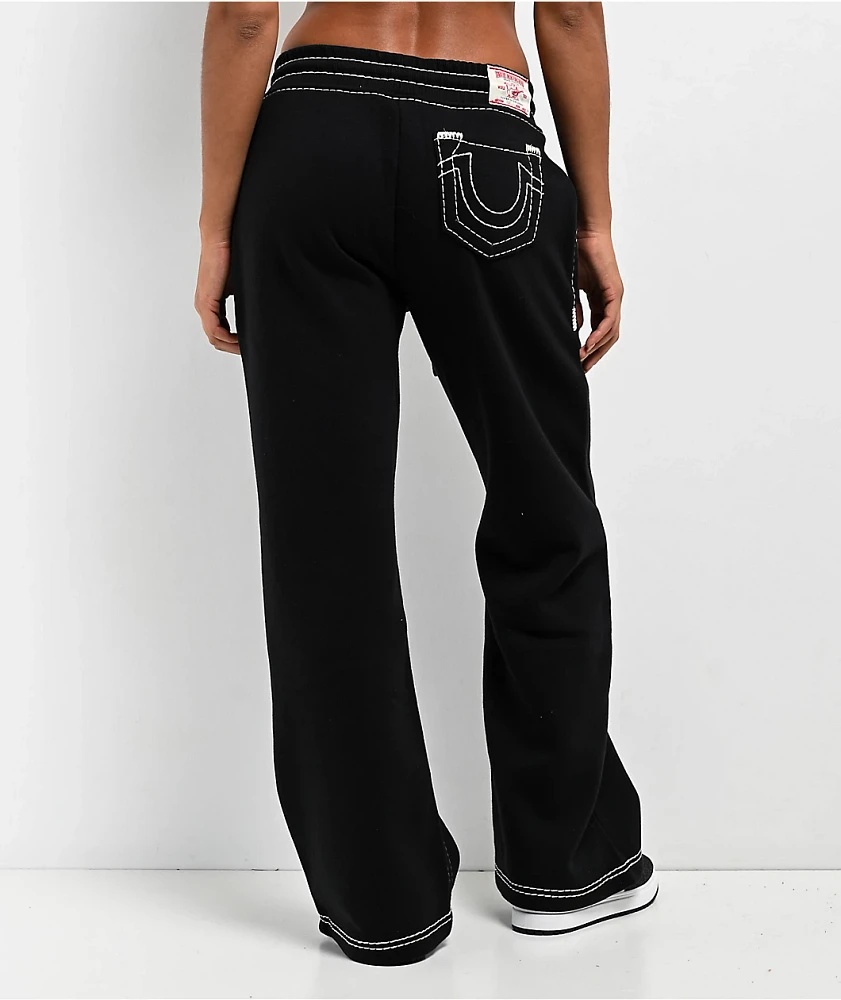True Religion Super T Fleece Black Sweatpants | Liberty Center