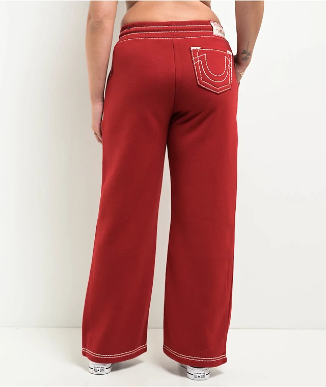 True religion red joggers hot sale