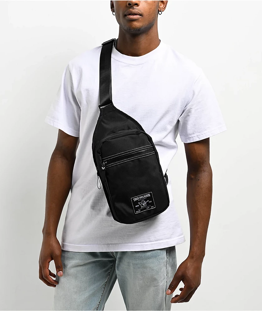 True Religion Yeta Black Sling Bag | MainPlace Mall