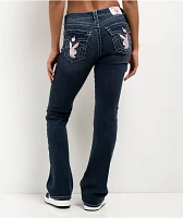 True Religion x PLAYBOY BECCA ブーツカット ジーンズ TRUE RELIGION X PLAYBOY BECCA MID RISE BOOTCUT JEAN - Dark