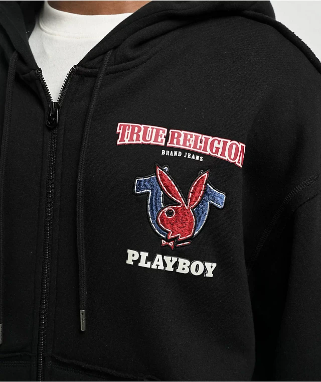 True Religion x Playboy Black Zip Hoodie at CoolSprings